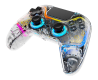 DELTACO Pad bezprzewodowy PS4 GAM-169-T Transparentny RGB - 1226123 - zdjęcie 3